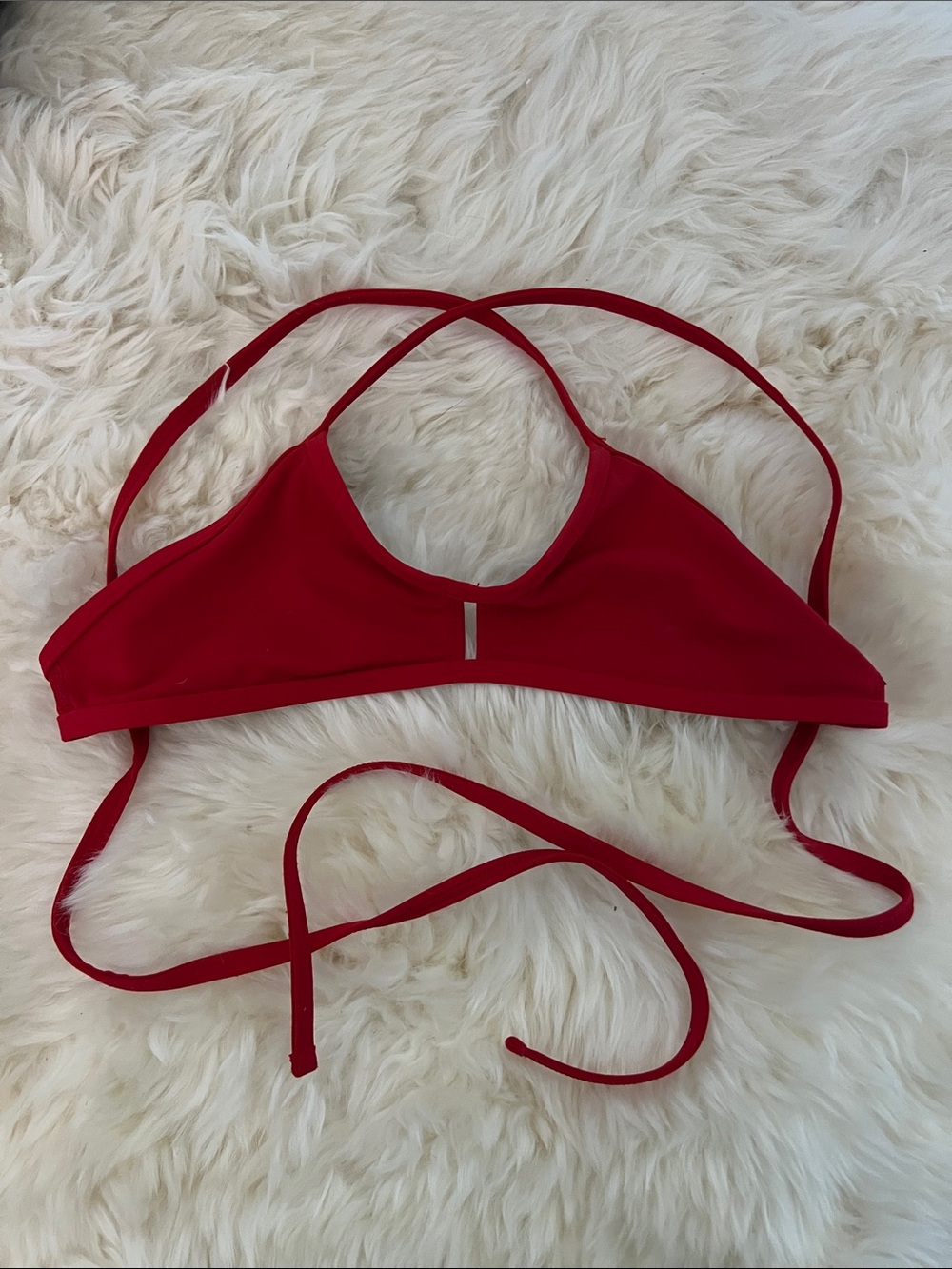 Jolyn Crossback Red Bikini Top